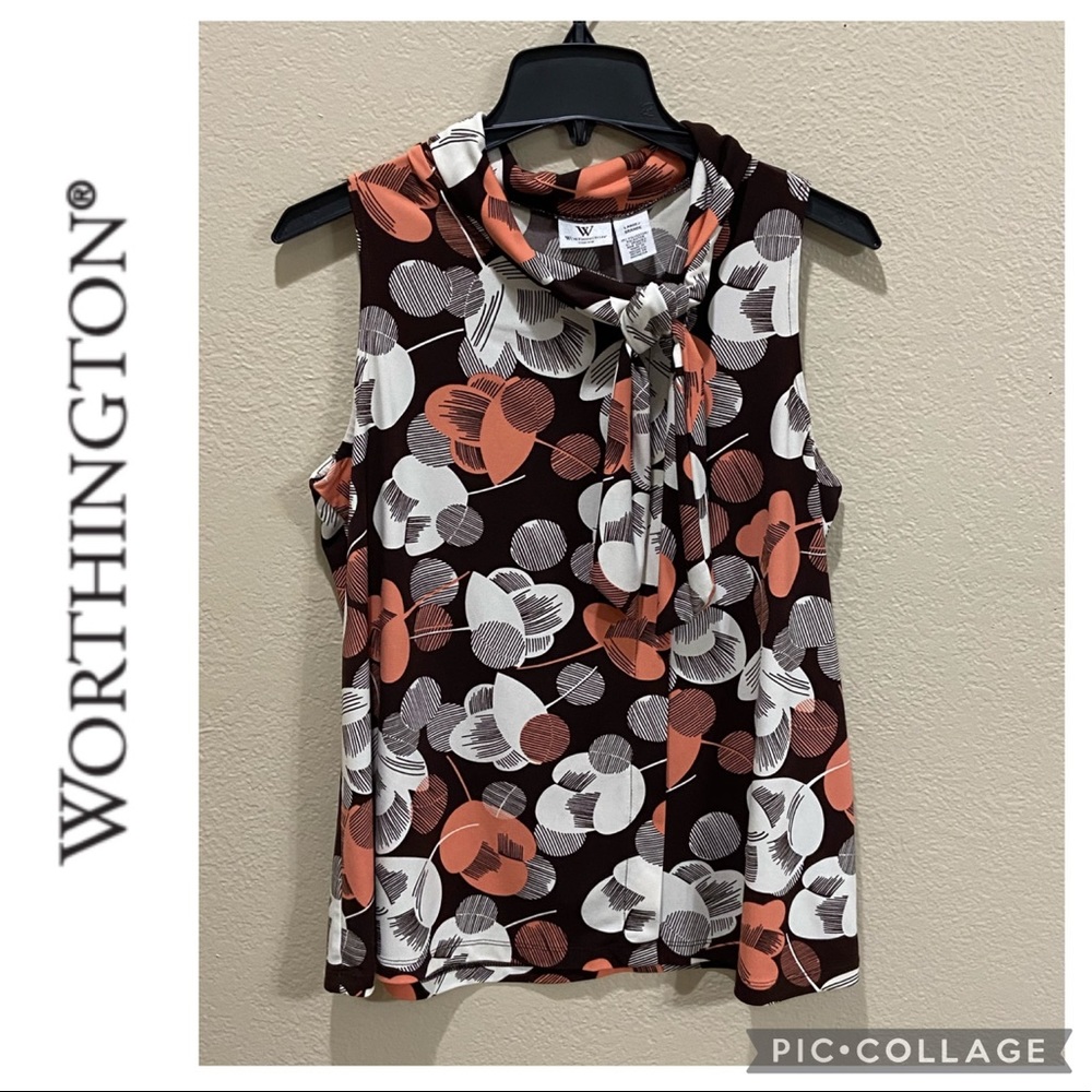 Worthington sleeveless blouse size L